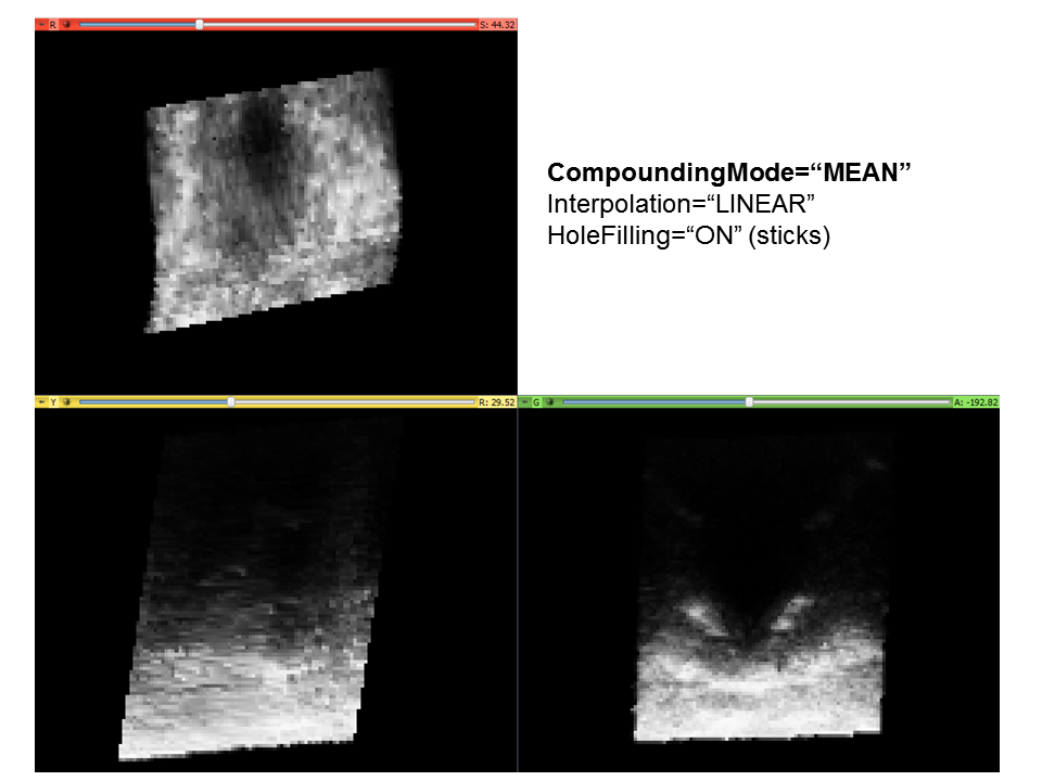 Volume reconstruction compounding mean
